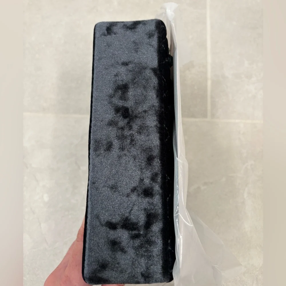 Kurt Geiger Gunmetal Grey Mini Velvet Brixton Shoulder Bag - Picture 7 of 13